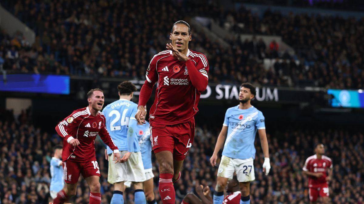 包含葡萄牙逆转曼城，范戴克扛起全队的词条